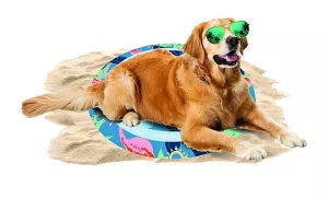 GELOVÁ CHLADÍCÍ PODLOŽKA CoolPets Tropical Flamingo + pes