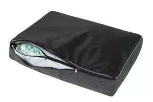 Ortopedická matrace pro psy LUXURY - tmavě šedá - snímatelný potah