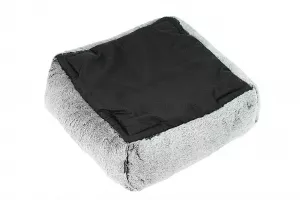 Pelíšek CUBE ROYAL53x53 cm - šedý melír spodní část