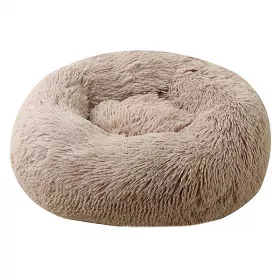 Pelíšek PUFFY DONUT šedo-hnědý - PETS plushies Pelíšek PUFFY DONUT šedo-hnědý na eshopu FajnPes