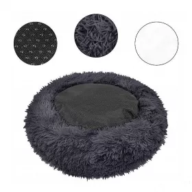 Pelíšek PUFFY DONUT tmavě šedý - PETS plushies Pelíšek PUFFY DONUT tmavě šedý na eshopu FajnPes.cz spodní část pelíšku
