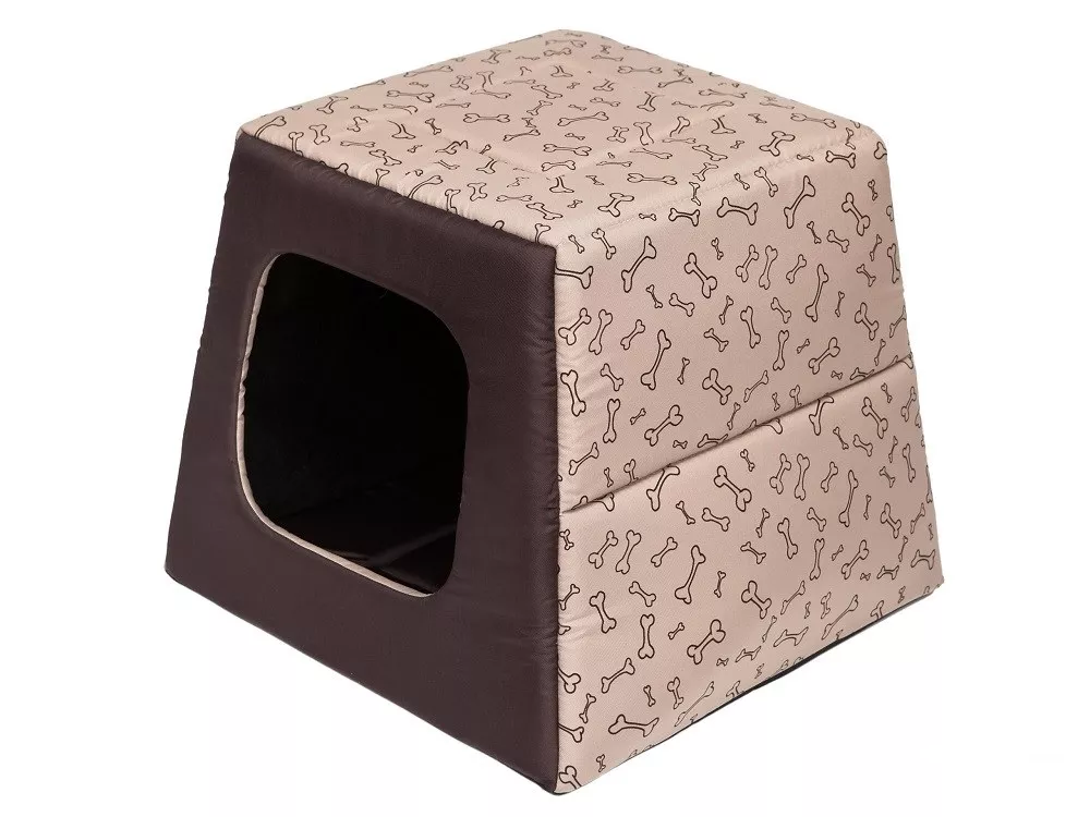 Pelíšek (boudička) PYRAMIDA béžový / kost 