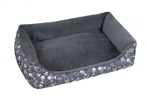 Pelíšek SUPER DE LUXE - D125 šedý, vzor 