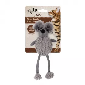 AFP Lambswool Mouse Danger 16 cm – šustící hračka pro psy šedá
