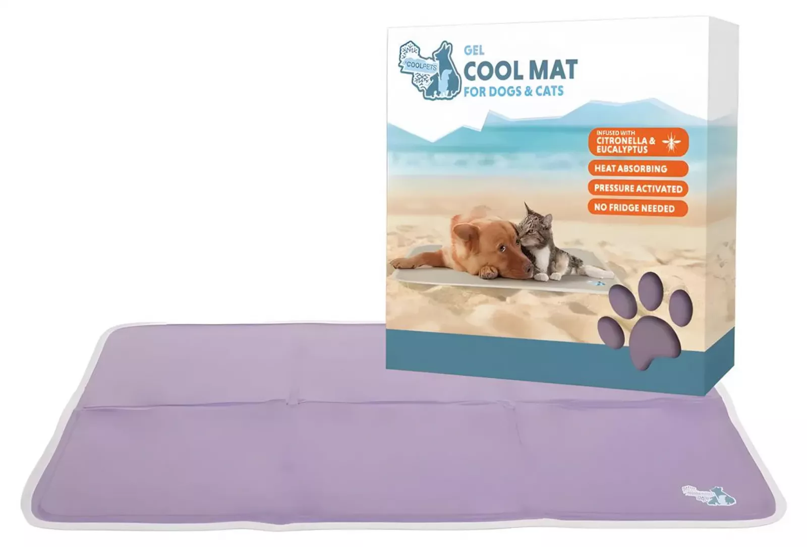 CoolPets gelová chladící podložka pro psa – lila