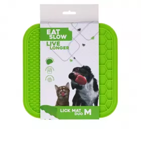 Eat Slow Lick Mat Duo lízací podložka 21×21 cm zelená balení