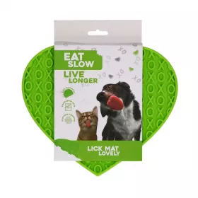Eat Slow Live Longer Lovely Heart lízací podložka pro psa zelená balení