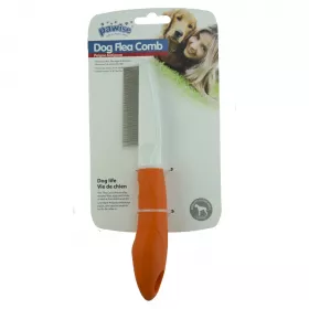 Pawise Dog Flea Comb hřeben na nečistoty a blechy oranžový