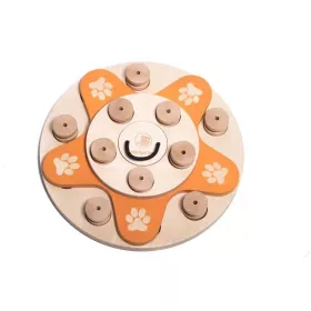 Dřevěný hlavolam pro psy Flower - Květina na e-shopu FajnPes pohled shora