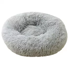 Pelíšek PUFFY DONUT světle šedý - PETS plushies Pelíšek pro psy Puffy Donut světle šedý na FajnPes.cz